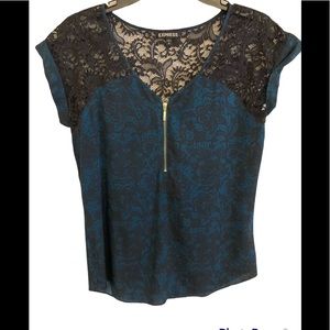 Express zipper blouse size small